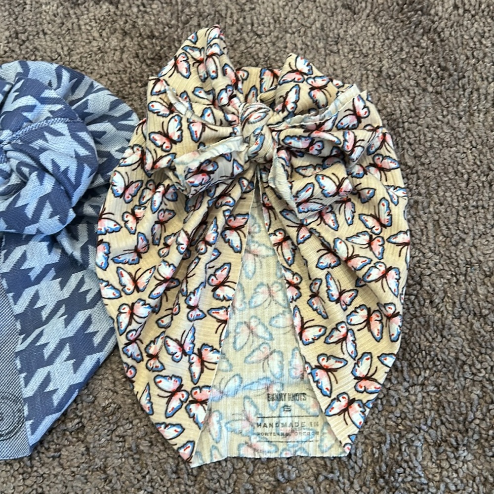 Bunny Knots size small 6-12m baby turban hats bundle!! - Picture 2 of 4